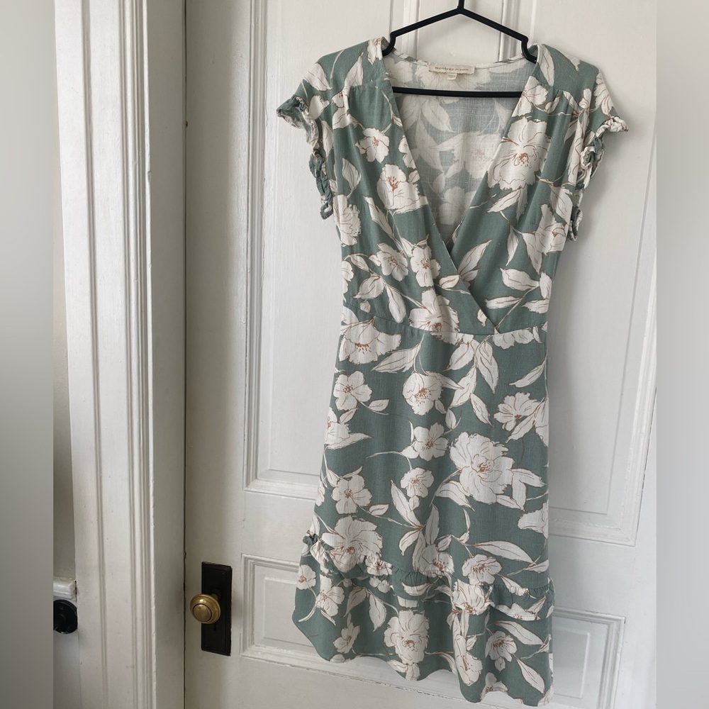 Monteau Green Floral Dress